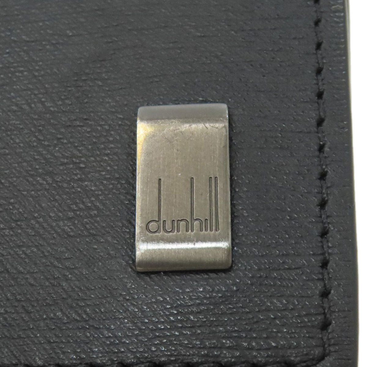 Dunhill ダンヒル ガンメタル 名刺入れ カードケース レザー レディース 中古