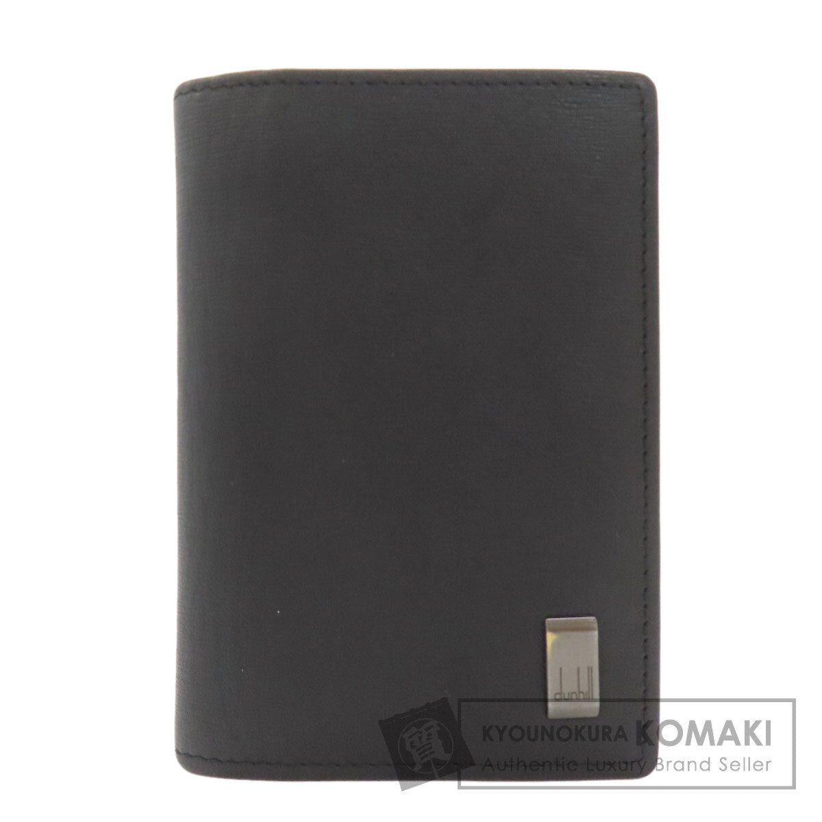 Dunhill ダンヒル ガンメタル 名刺入れ カードケース レザー レディース 中古