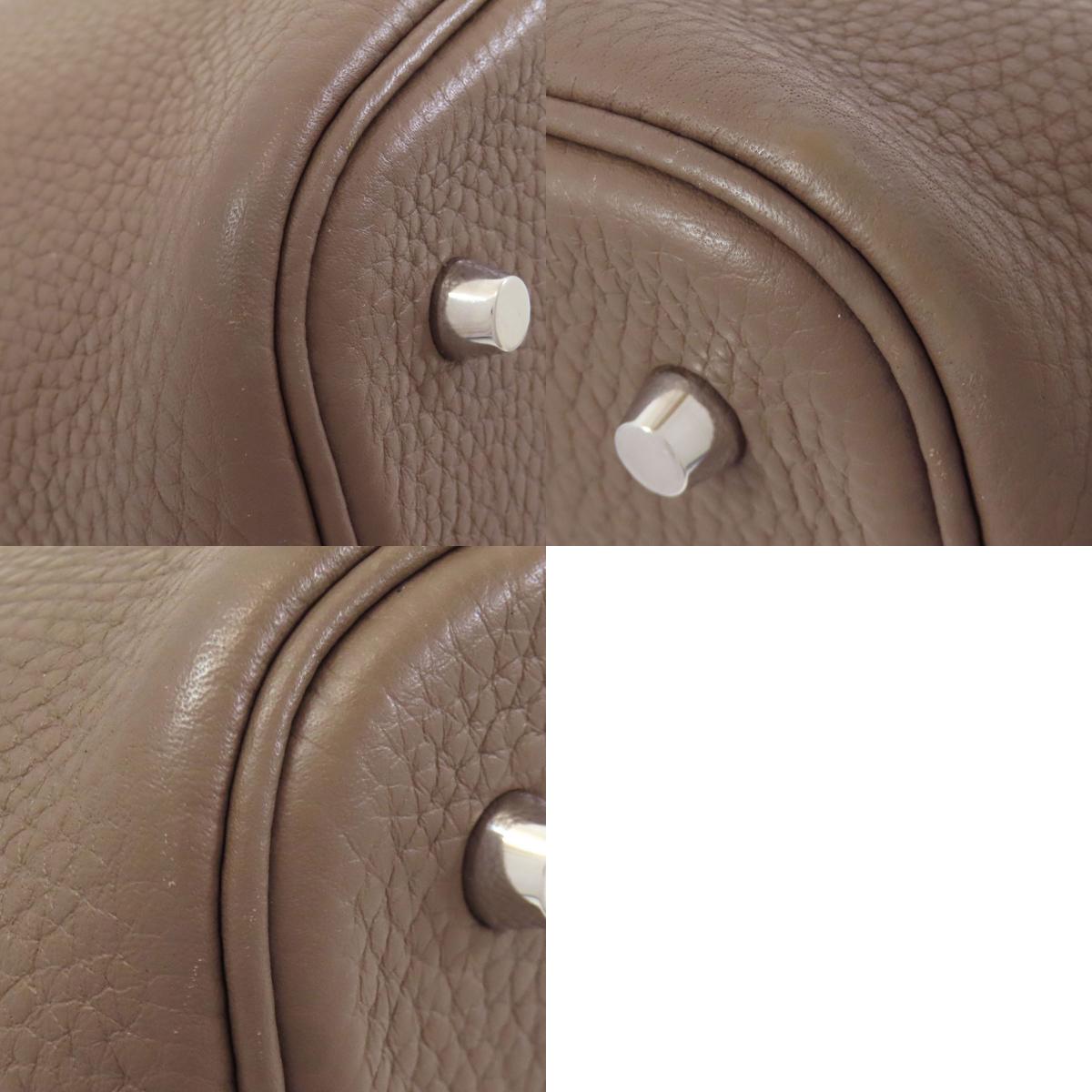 エルメス ピコタンロックMM エトープ シルバー金具 ハンドバッグ 中古 商品画像20