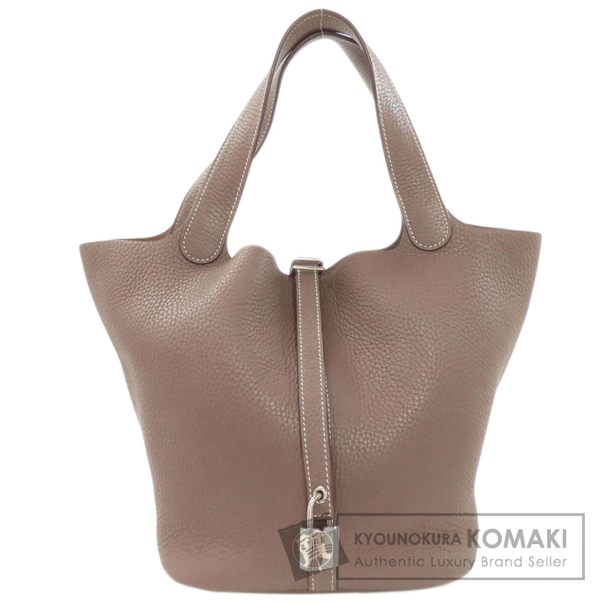 エルメス ピコタンロックMM エトープ シルバー金具 ハンドバッグ 中古 商品画像1