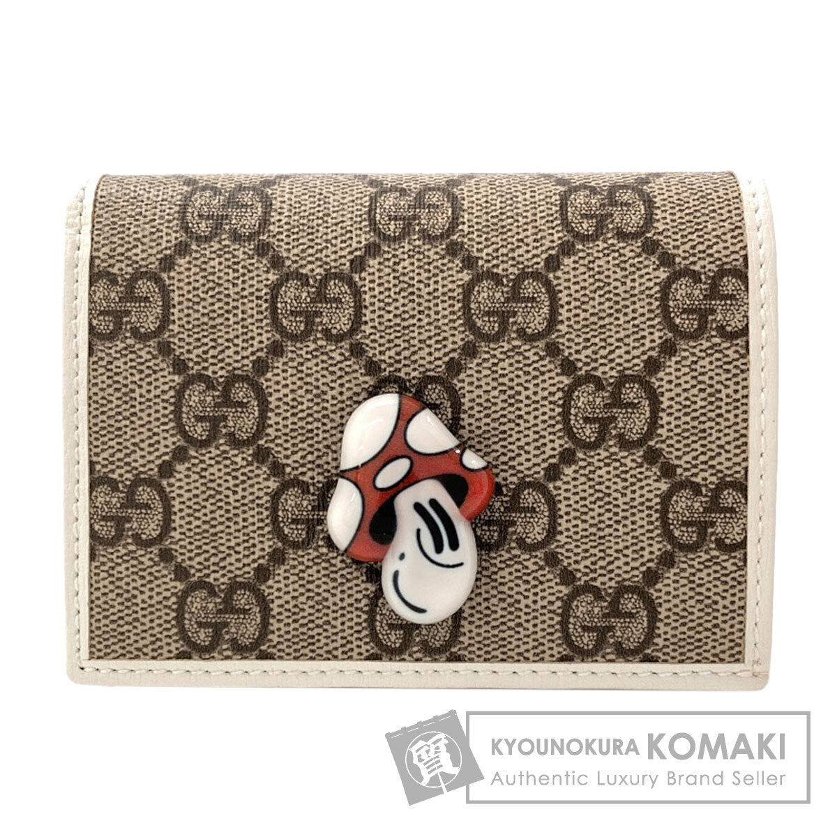 GUCCI グッチ 784729 ハティ・スチュワートコラボ マッシュルーム 二つ折り財布（小銭入れあり） PVC レディース 中古