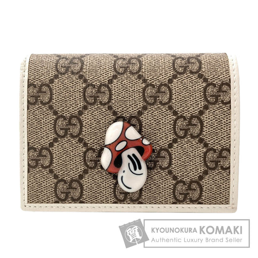 GUCCI グッチ 784729 ハティ・スチュワートコラボ マッシュルーム 二つ折り財布（小銭入れあり） PVC レディース 中古