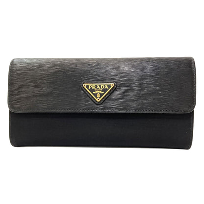 PRADA プラダ トライアングル 長財布（小銭入れあり） ナイロン レディース 中古