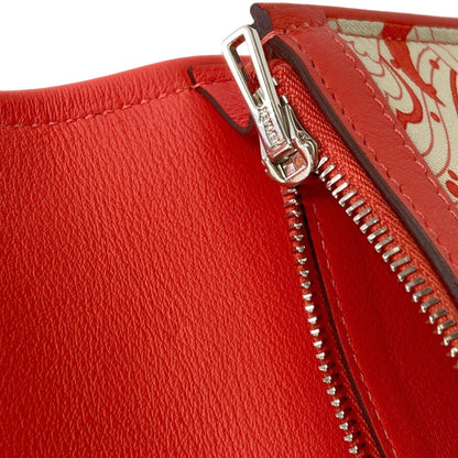 HERMES エルメス アヴェックソワ シルバー金具 二つ折り財布（小銭入れあり） シルク レディース 中古