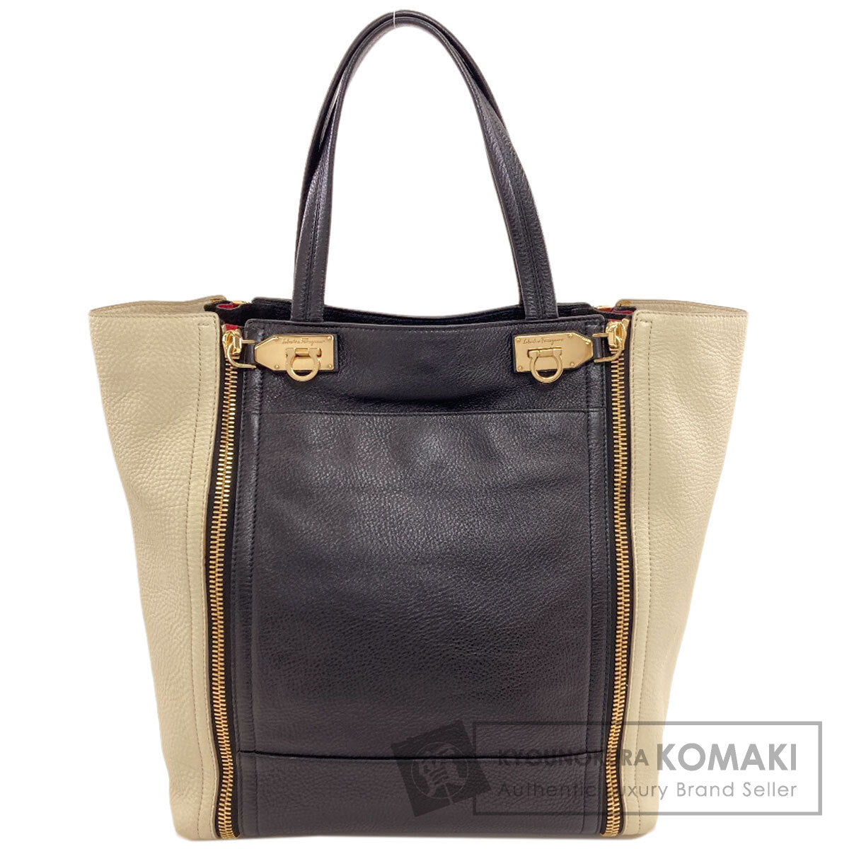 Salvatore Ferragamo サルヴァトーレフェラガモ ガンチーニ金具 ハンドバッグ レザー レディース 中古