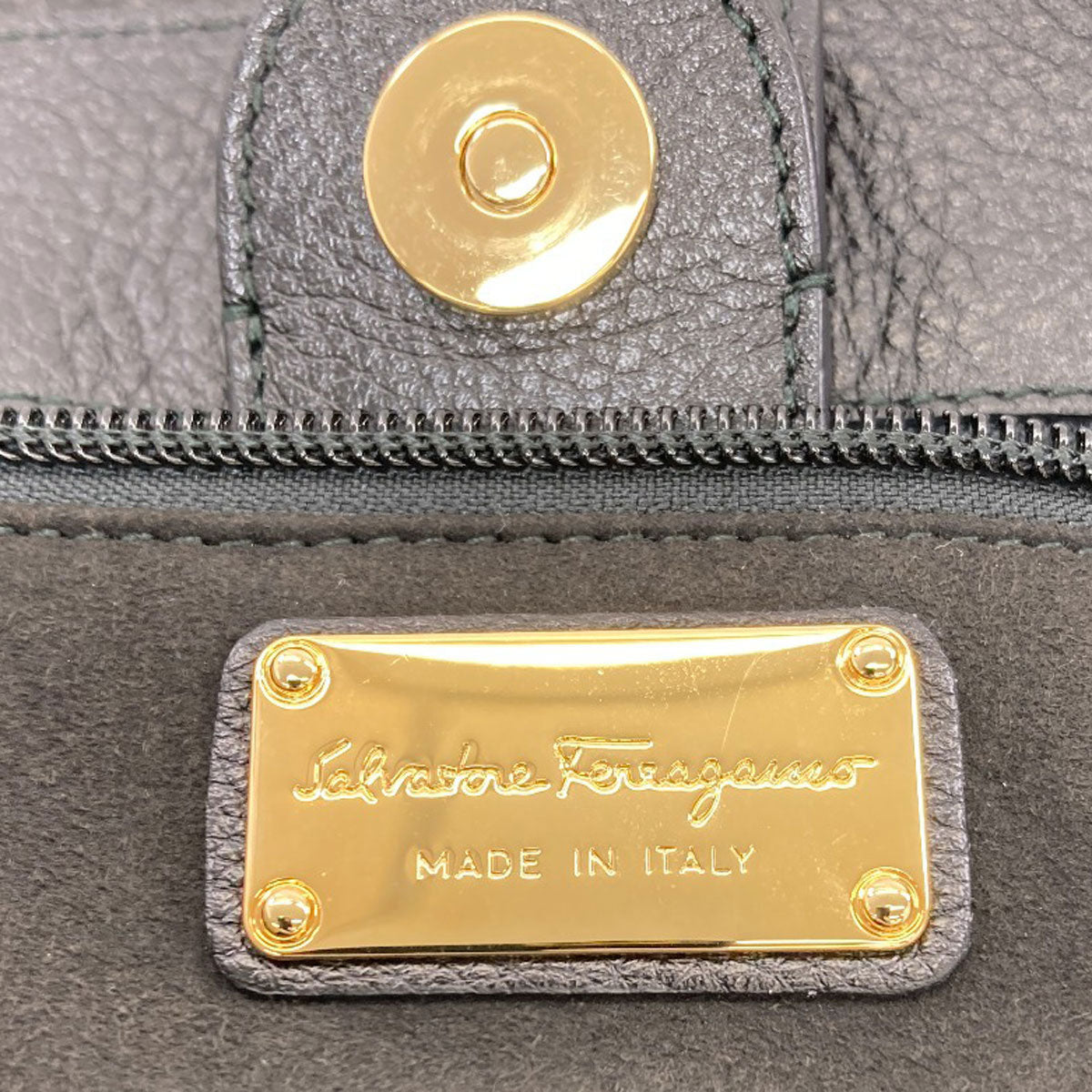 Salvatore Ferragamo サルヴァトーレフェラガモ ガンチーニ金具 ハンドバッグ レザー レディース 中古