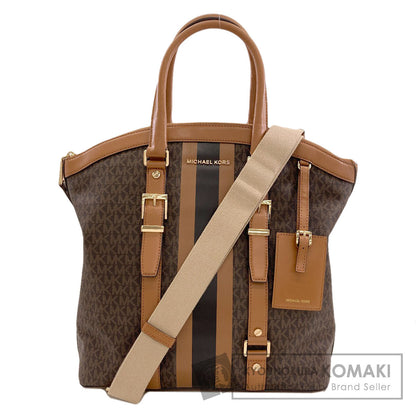 Michael Kors マイケルコース MKシグネチャー 2WAY トートバッグ PVC レディース 中古