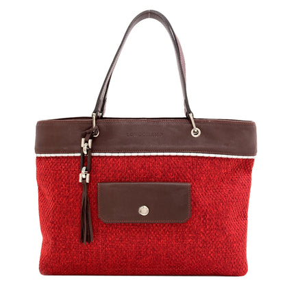 Longchamp ロンシャン ロゴ トートバッグ レザー レディース 中古