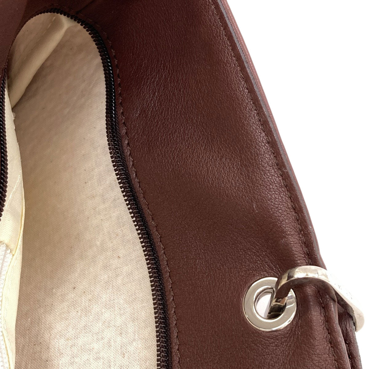 Longchamp ロンシャン ロゴ トートバッグ レザー レディース 中古