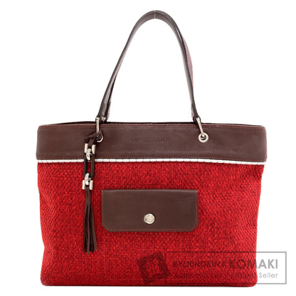 Longchamp ロンシャン ロゴ トートバッグ レザー レディース 中古