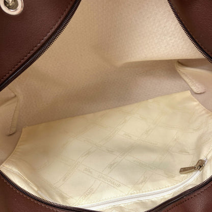 Longchamp ロンシャン ロゴ トートバッグ レザー レディース 中古