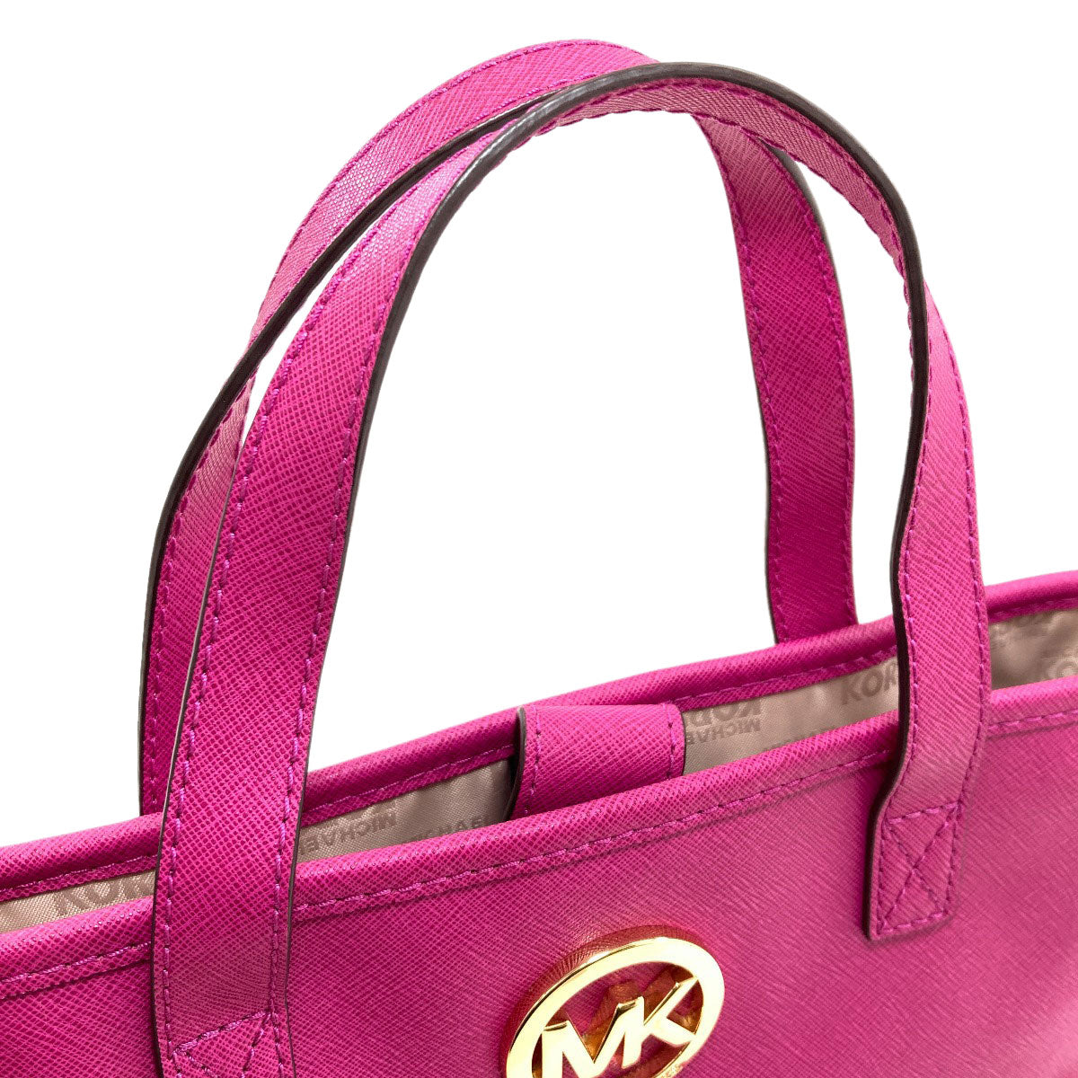 Michael Kors マイケルコース ロゴ金具 ハンドバッグ PVC レディース 中古