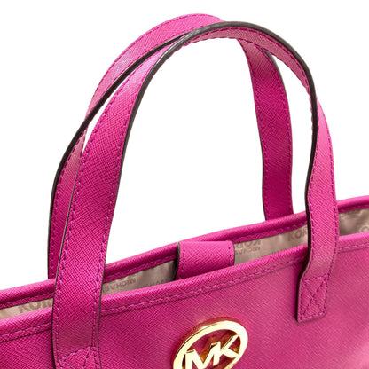 Michael Kors マイケルコース ロゴ金具 ハンドバッグ PVC レディース 中古