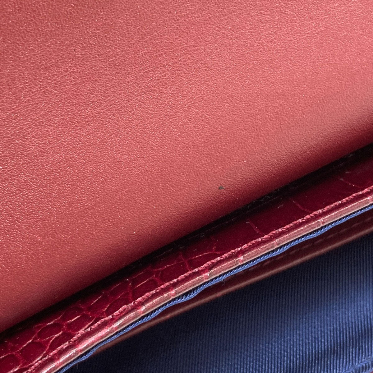 Longchamp ロンシャン 型押し ケイト・モス ショルダーバッグ レザー レディース 中古