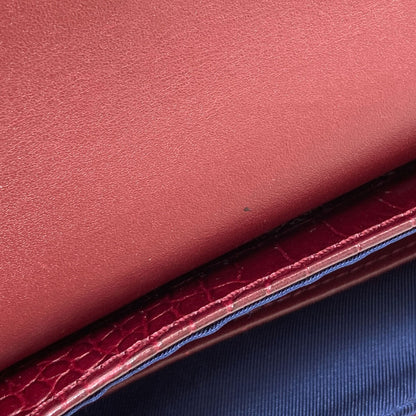 Longchamp ロンシャン 型押し ケイト・モス ショルダーバッグ レザー レディース 中古