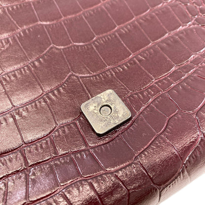 Longchamp ロンシャン 型押し ケイト・モス ショルダーバッグ レザー レディース 中古