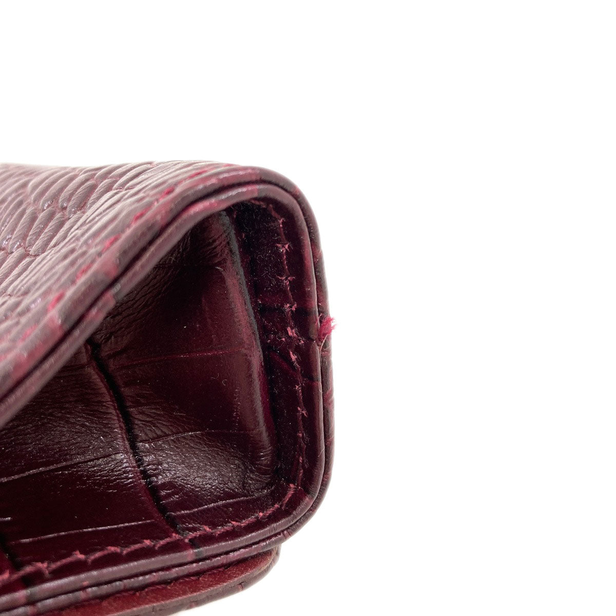 Longchamp ロンシャン 型押し ケイト・モス ショルダーバッグ レザー レディース 中古
