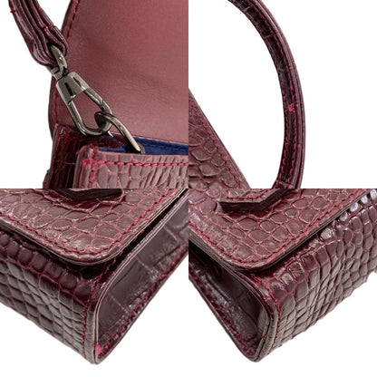 Longchamp ロンシャン 型押し ケイト・モス ショルダーバッグ レザー レディース 中古