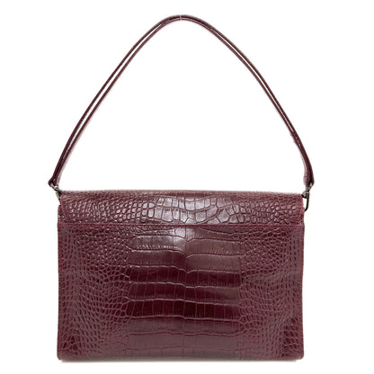 Longchamp ロンシャン 型押し ケイト・モス ショルダーバッグ レザー レディース 中古