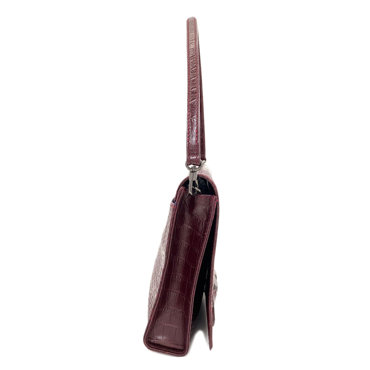 Longchamp ロンシャン 型押し ケイト・モス ショルダーバッグ レザー レディース 中古