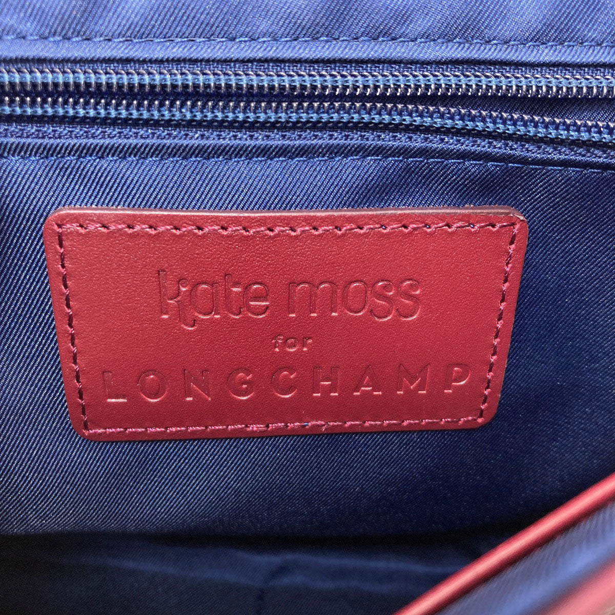 Longchamp ロンシャン 型押し ケイト・モス ショルダーバッグ レザー レディース 中古