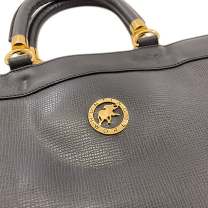 HUNTING WORLD ハンティングワールド ロゴ ハンドバッグ レザー レディース 中古
