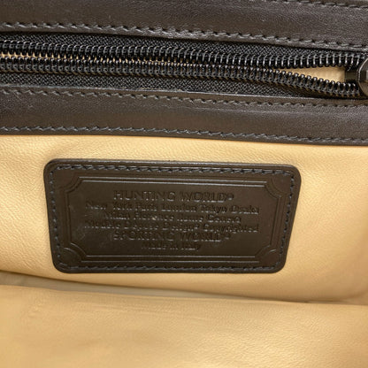 HUNTING WORLD ハンティングワールド ロゴ ハンドバッグ レザー レディース 中古
