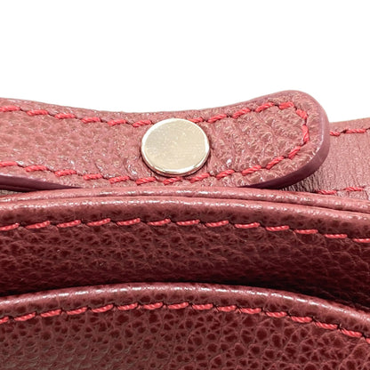Longchamp ロンシャン ロゴ ショルダーバッグ レザー レディース 中古