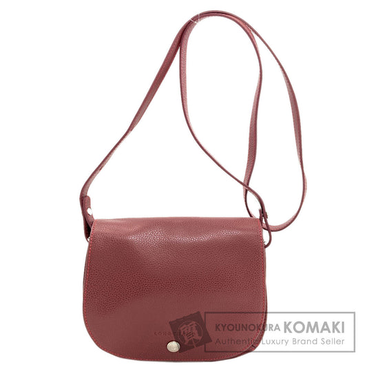 Longchamp ロンシャン ロゴ ショルダーバッグ レザー レディース 中古