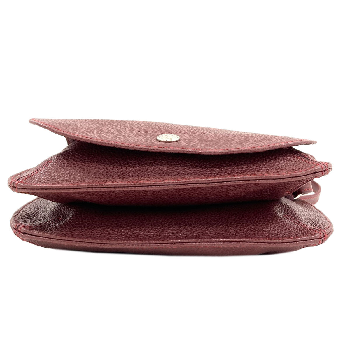 Longchamp ロンシャン ロゴ ショルダーバッグ レザー レディース 中古