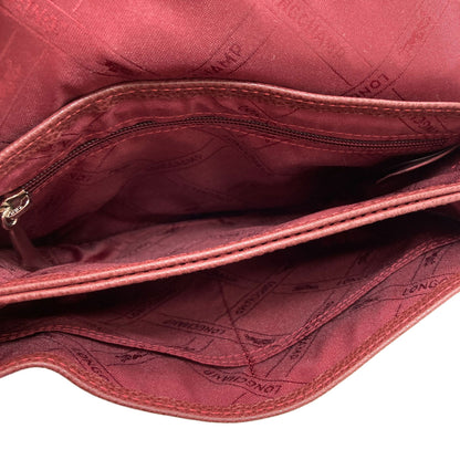Longchamp ロンシャン ロゴ ショルダーバッグ レザー レディース 中古