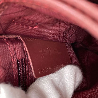 Longchamp ロンシャン ロゴ ショルダーバッグ レザー レディース 中古