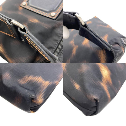Longchamp ロンシャン レオパード柄 ショルダーバッグ ナイロンキャンバス レディース 中古