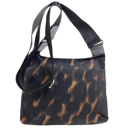 Longchamp ロンシャン レオパード柄 ショルダーバッグ ナイロンキャンバス レディース 中古