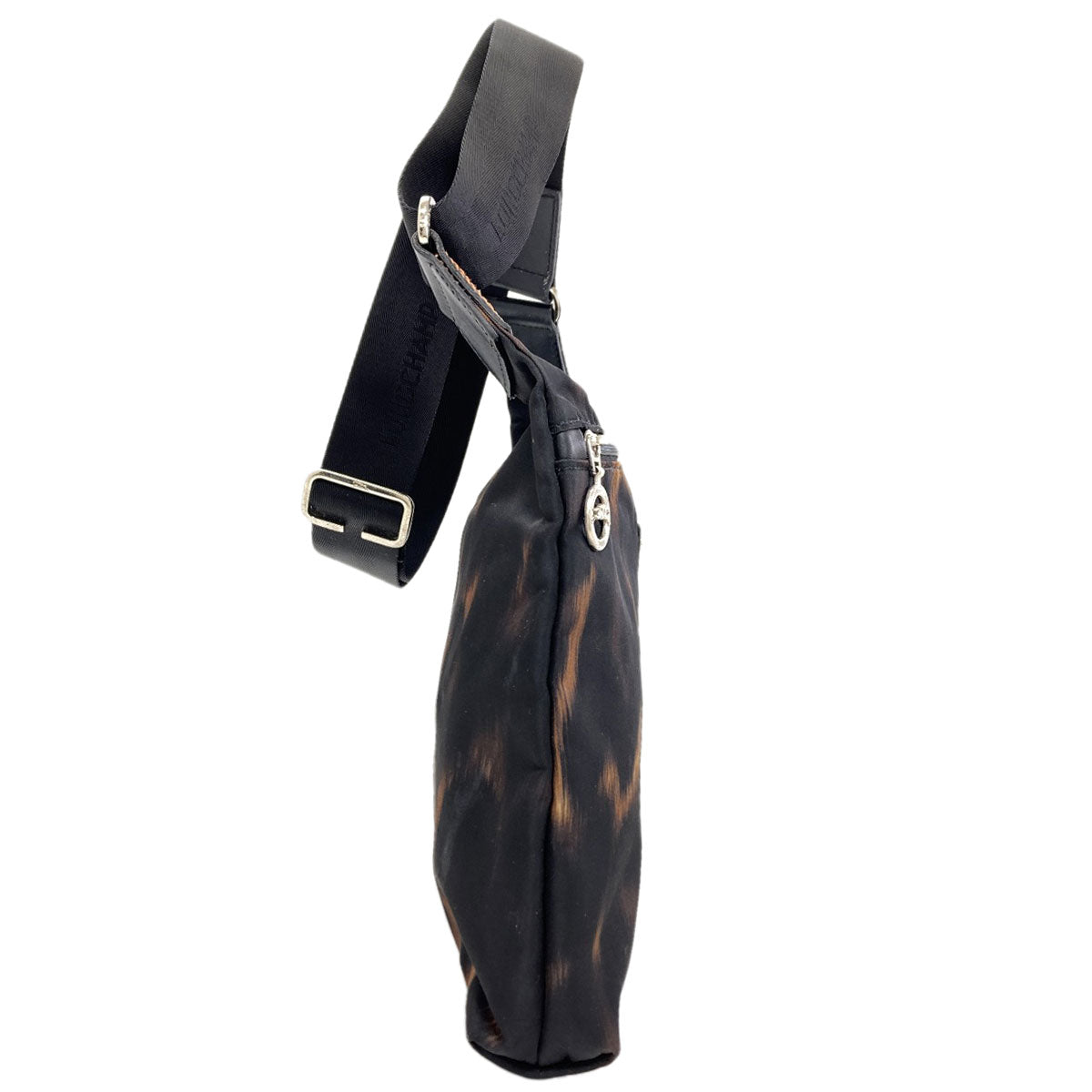 Longchamp ロンシャン レオパード柄 ショルダーバッグ ナイロンキャンバス レディース 中古
