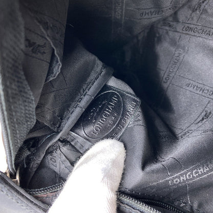 Longchamp ロンシャン レオパード柄 ショルダーバッグ ナイロンキャンバス レディース 中古