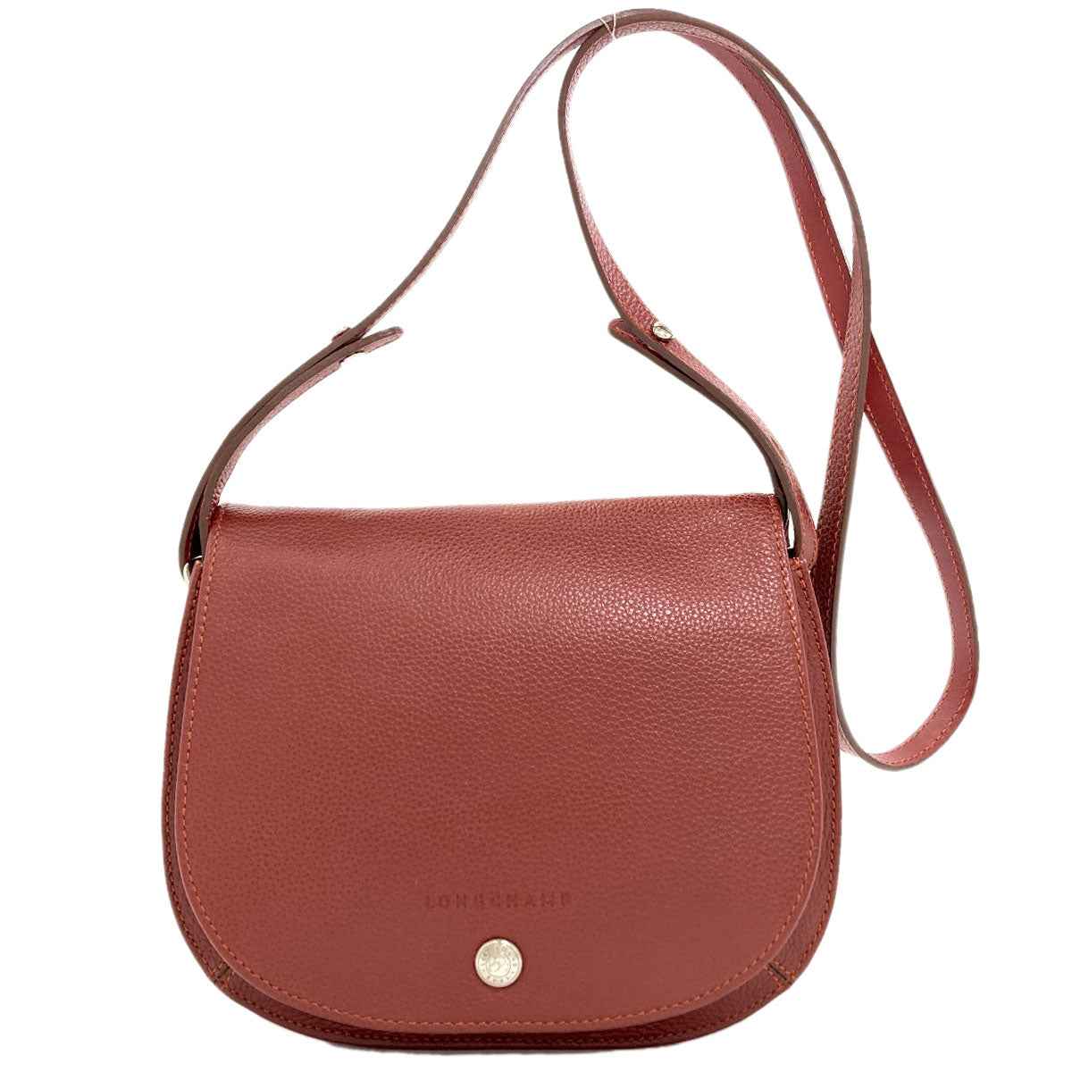 Longchamp ロンシャン ロゴ ショルダーバッグ レザー レディース 中古