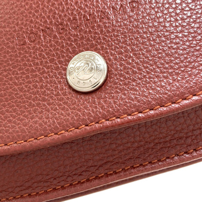 Longchamp ロンシャン ロゴ ショルダーバッグ レザー レディース 中古