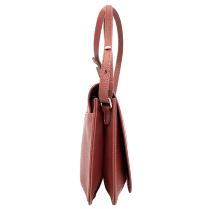 Longchamp ロンシャン ロゴ ショルダーバッグ レザー レディース 中古