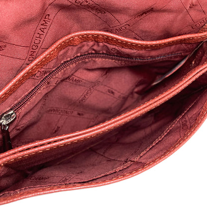 Longchamp ロンシャン ロゴ ショルダーバッグ レザー レディース 中古