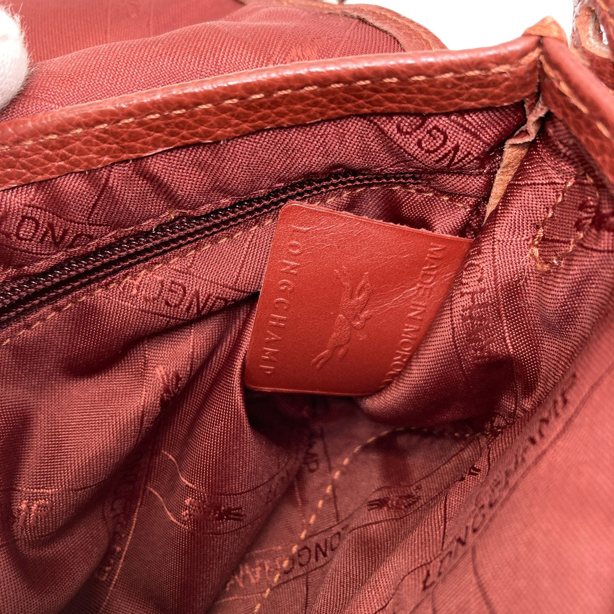 Longchamp ロンシャン ロゴ ショルダーバッグ レザー レディース 中古