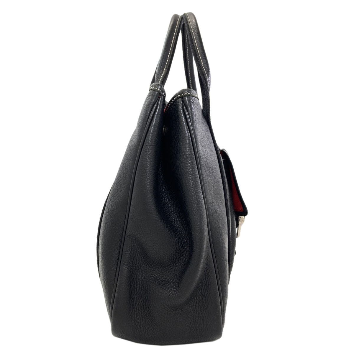 Longchamp ロンシャン ロゴ ハンドバッグ レザー レディース 中古