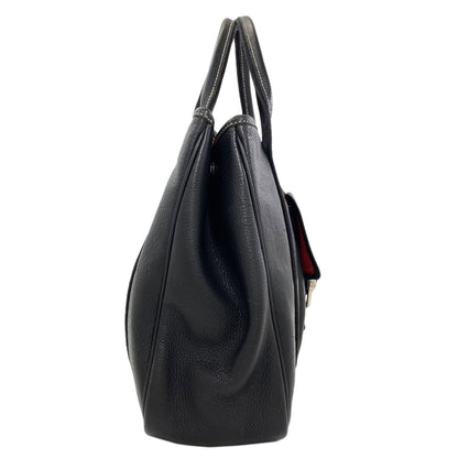 Longchamp ロンシャン ロゴ ハンドバッグ レザー レディース 中古