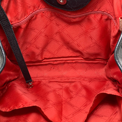 Longchamp ロンシャン ロゴ ハンドバッグ レザー レディース 中古