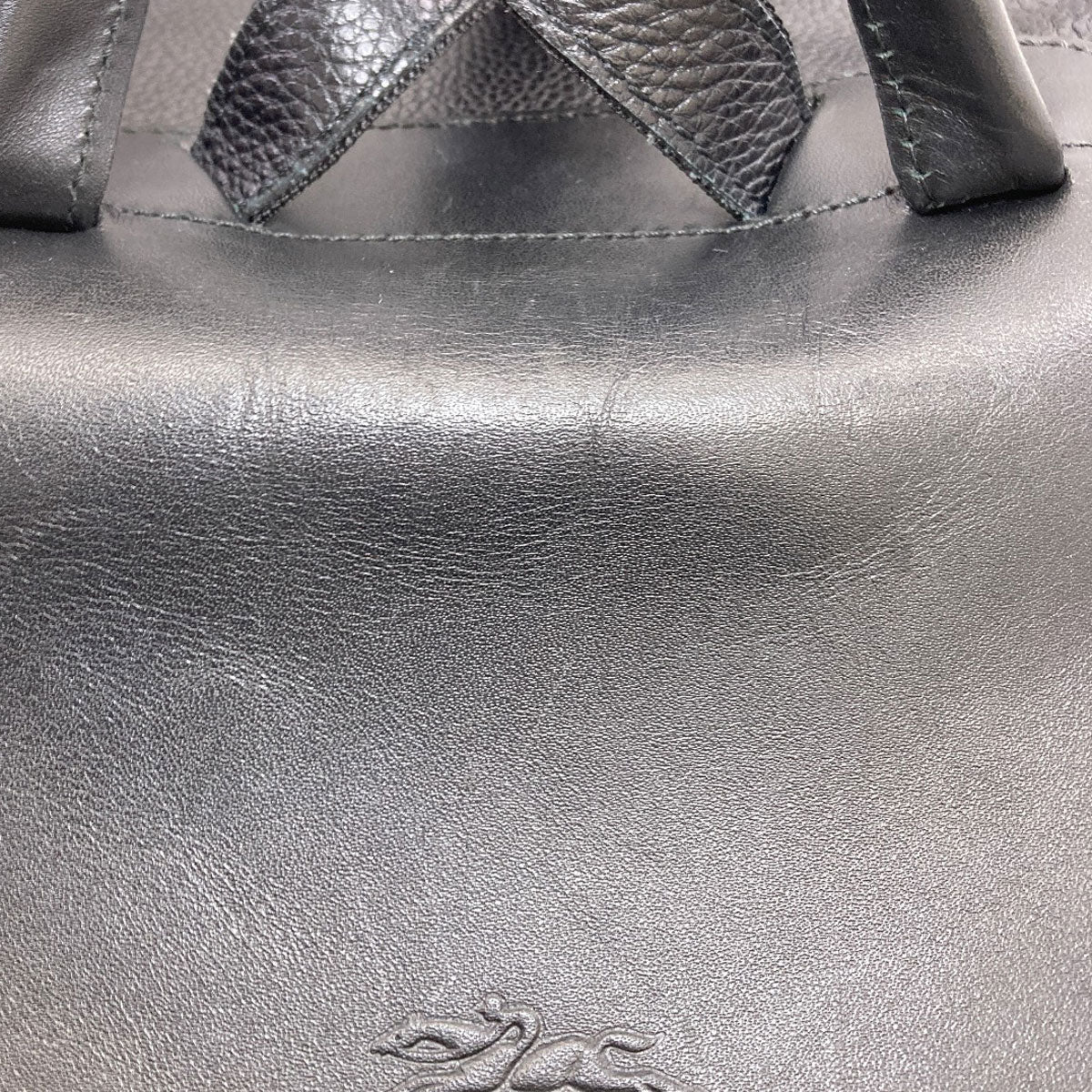 Longchamp ロンシャン ロゴ リュック・デイパック レザー レディース 中古