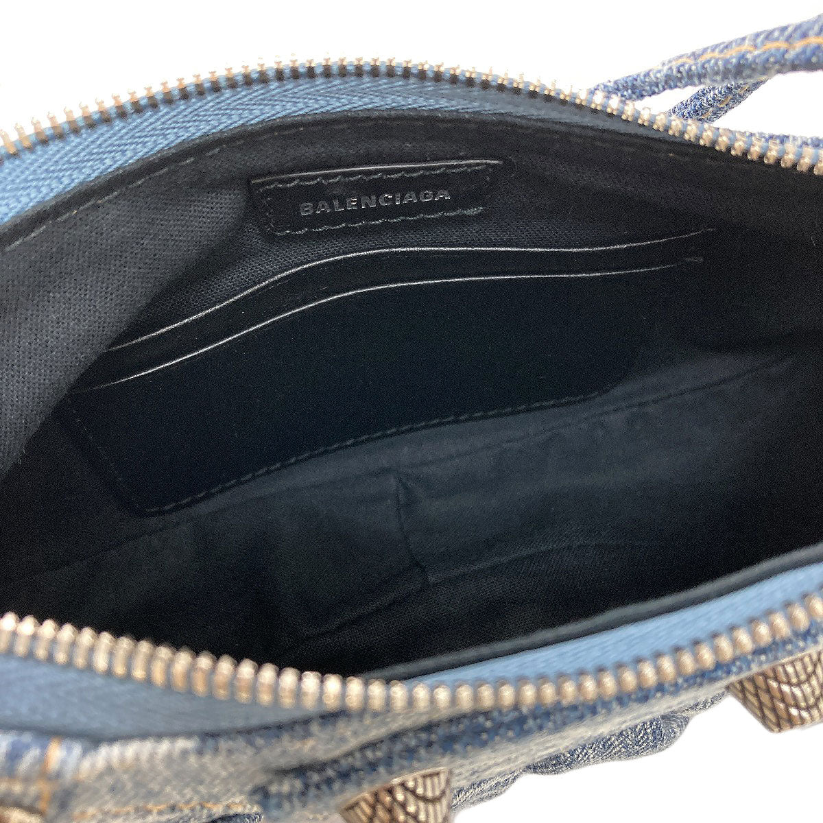 BALENCIAGA バレンシアガ 695814 ル・カゴール 2WAY ハンドバッグ デニム レディース 中古