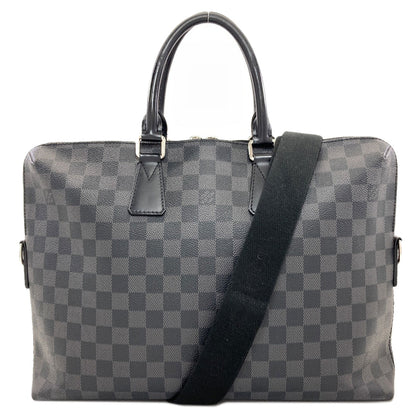LOUIS VUITTON ルイヴィトン N48224 ポルトドキュマン・ジュール ビジネスバッグ ダミエキャンバス メンズ 中古