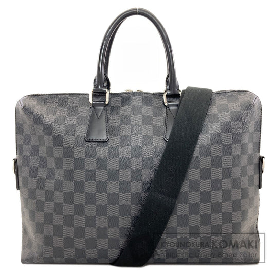 LOUIS VUITTON ルイヴィトン N48224 ポルトドキュマン・ジュール ビジネスバッグ ダミエキャンバス メンズ 中古