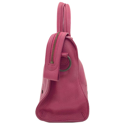 BALENCIAGA バレンシアガ 443516 ブラックアウト シティ 2WAY ハンドバッグ カーフ レディース 中古