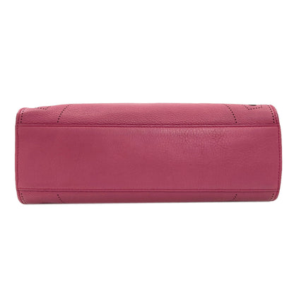 BALENCIAGA バレンシアガ 443516 ブラックアウト シティ 2WAY ハンドバッグ カーフ レディース 中古